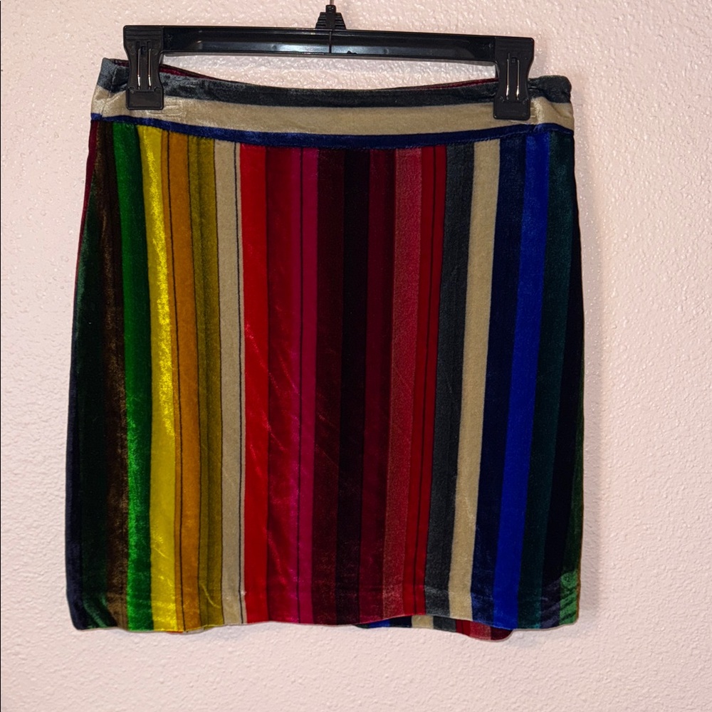 Milly Multicolor Velvet Mini Skirt